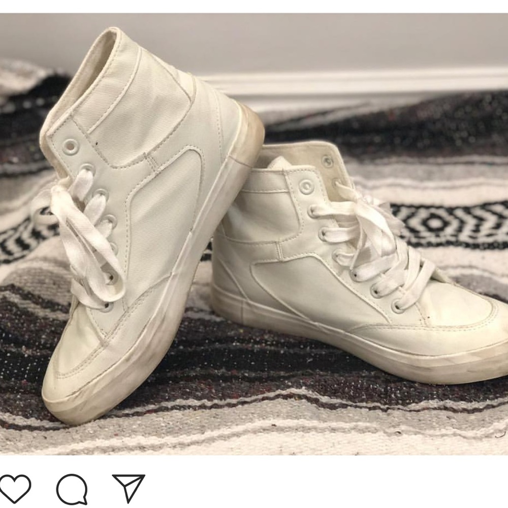 White JustFab Tennis Shoes